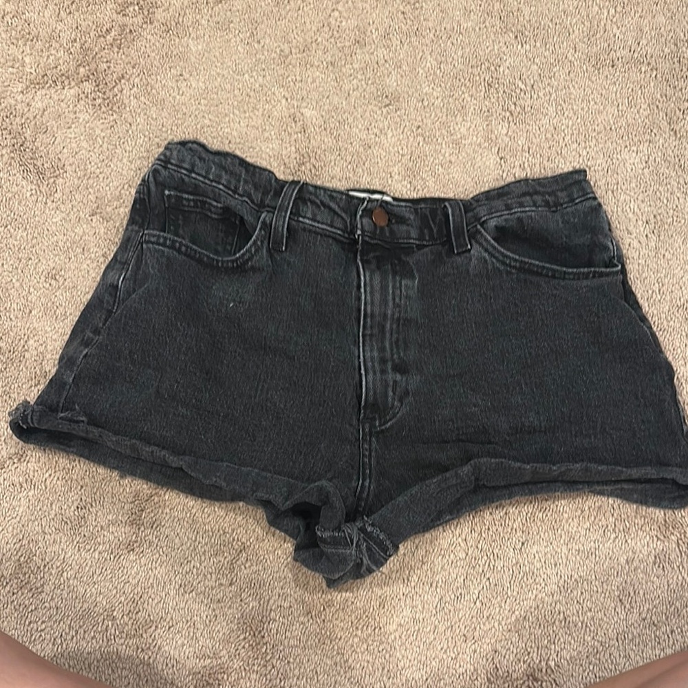 Women's Black Denim Shorts
